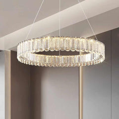 Chandelier Luxury Round Ring Crystal LED Living Room