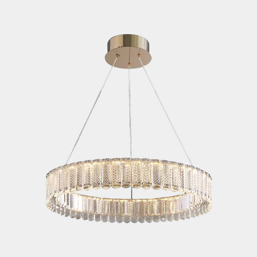 Chandelier Luxury Round Ring Crystal LED