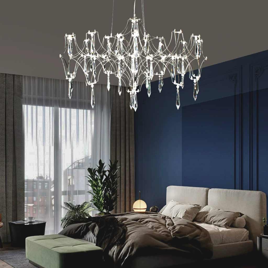 Luxury Chrome / Gold Firefly Mira Crystal LED Chandelier | VAXLAMP