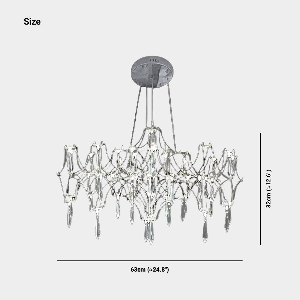 Luxury Chrome / Gold Firefly Mira Crystal LED Chandelier | VAXLAMP