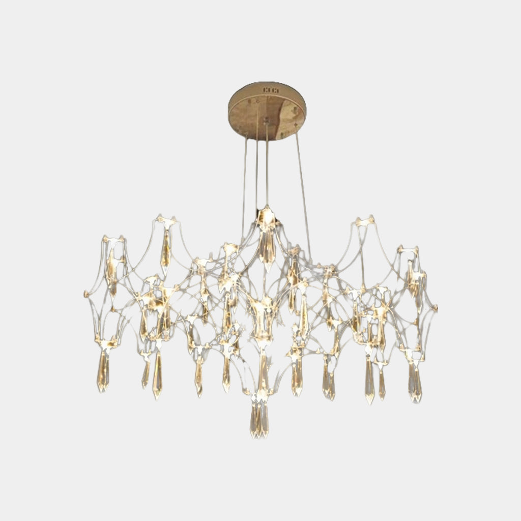 Luxury Chrome / Gold Firefly Mira Crystal LED Chandelier | VAXLAMP