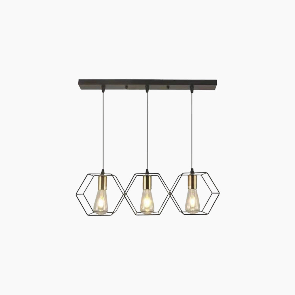 Chandelier Metal Frame 3 Heads Hexagonal