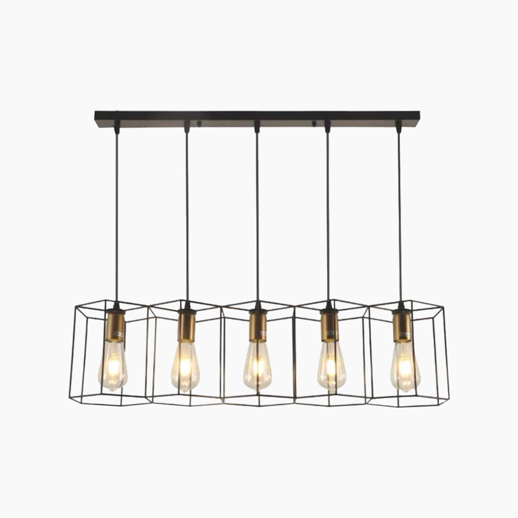 Chandelier Metal Frame 5 Heads Cylindrical