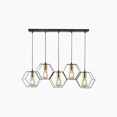 Chandelier Metal Frame 5 Heads Hexagonal