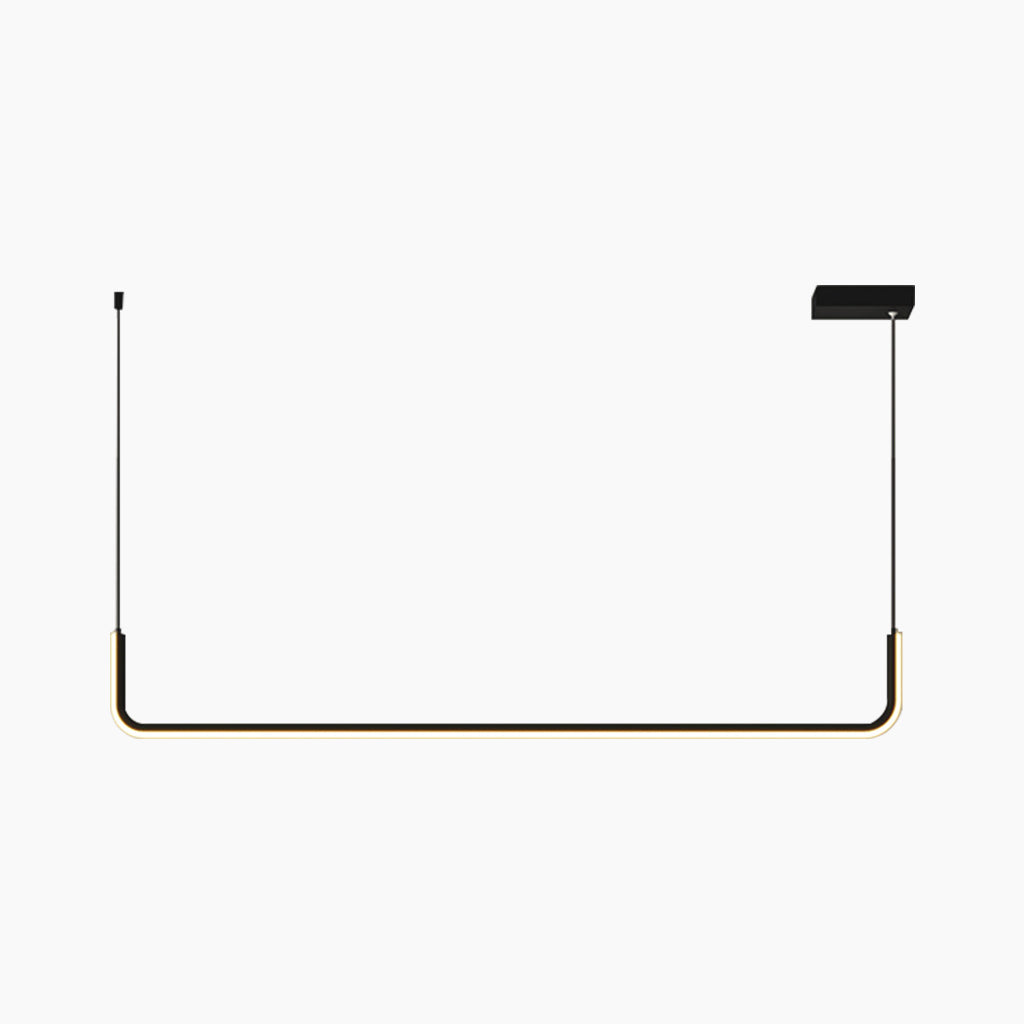 Chandelier Metal Linear LED Single Black