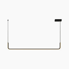 Chandelier Metal Linear LED Single Black