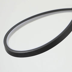 Chandelier Minimalist Aluminum Curved Dimmable LED Black Shade