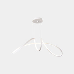 Chandelier Minimalist Aluminum Curved Dimmable LED White
