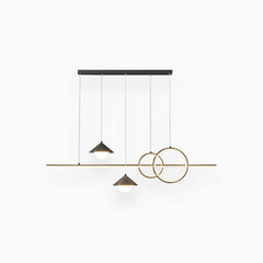 Chandelier Minimalist Geometric Linear LED Black