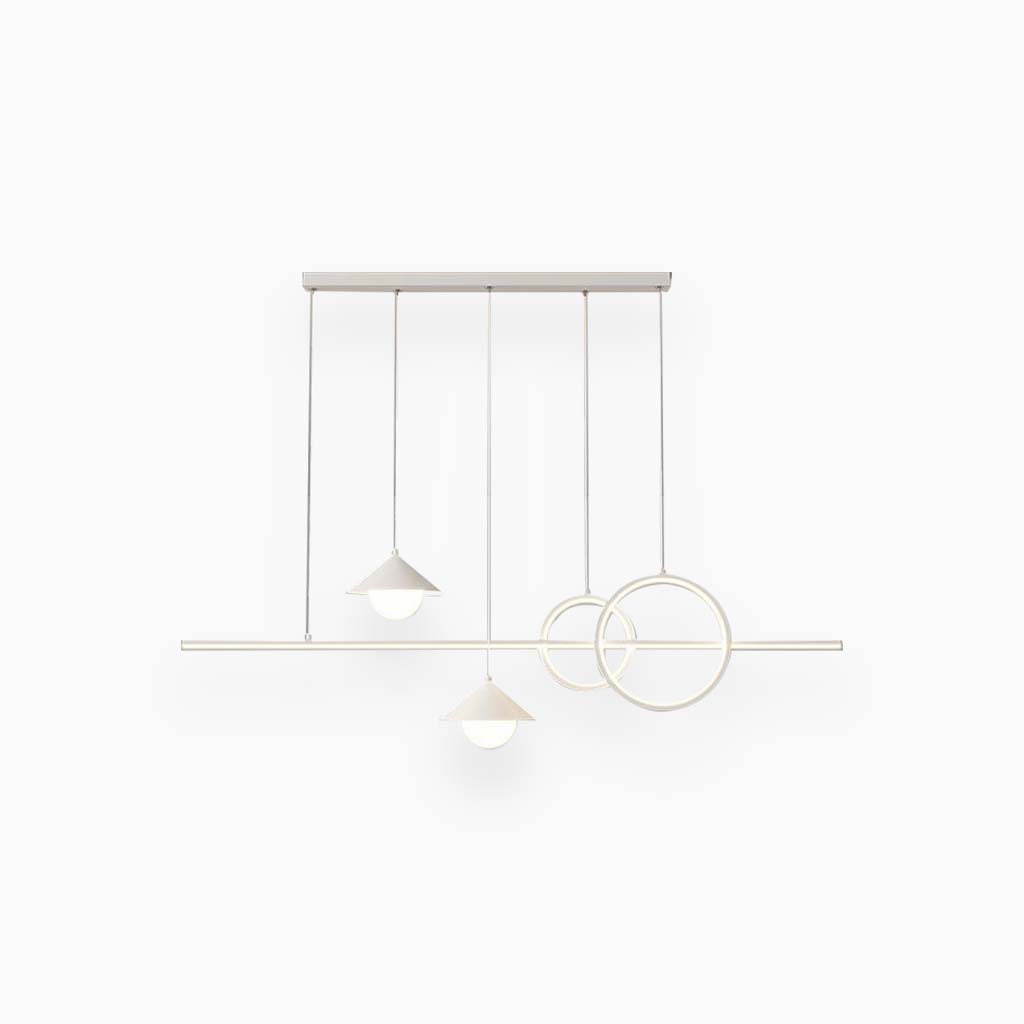 Chandelier Minimalist Geometric Linear LED White
