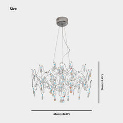 Chandelier Mira Quasar Starry Colored Crystal LED