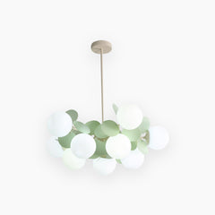 Chandelier Modern Artistic Opal Green 10 Heads