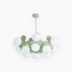 Chandelier Modern Artistic Opal Green 12 Heads