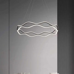 Chandelier Modern Circular Wave Ring Copper LED Room