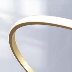 Chandelier Modern Gold 3 Ring Circular, Aluminum
