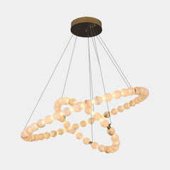 Chandelier Modern Marble Multi-Ring Bead Globe LED