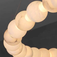 Chandelier Modern Marble Multi-Ring Bead Globe LED
