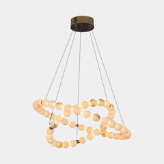 Chandelier Modern Marble Multi-Ring Bead Globe LED
