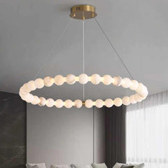 Chandelier Modern Marble Multi-Ring Bead Globe LED