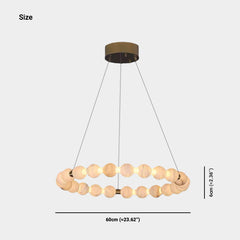 Chandelier Modern Marble Multi-Ring Bead Globe LED