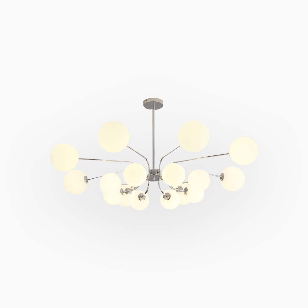 Chandelier Modern Nordic Sputnik Glass Globe Chrome
