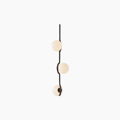 Chandelier Multi Bulb Glass Ball Black 3 Heads