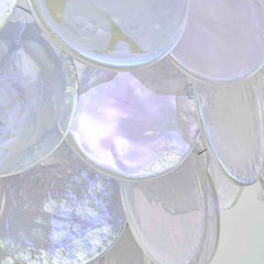 Lampadario Multistrato a Grappolo in Vetro di Murano Disco, 3 Colori