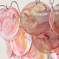 Lampadario Multistrato a Grappolo in Vetro di Murano Disco, 3 Colori