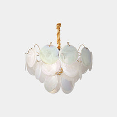 Lampadario Multistrato a Grappolo in Vetro di Murano Disco, 3 Colori