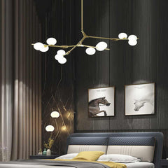 Chandelier Nordic Branch Bubble Glass Ball Bedroom