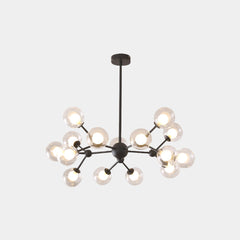 Chandelier Nordic Glass Globe Molecular Black