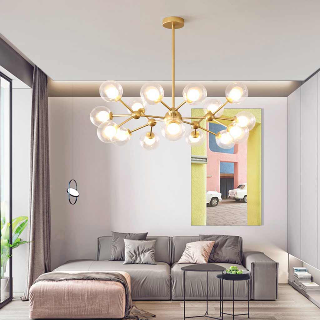 Chandelier Nordic Glass Globe Molecular Room