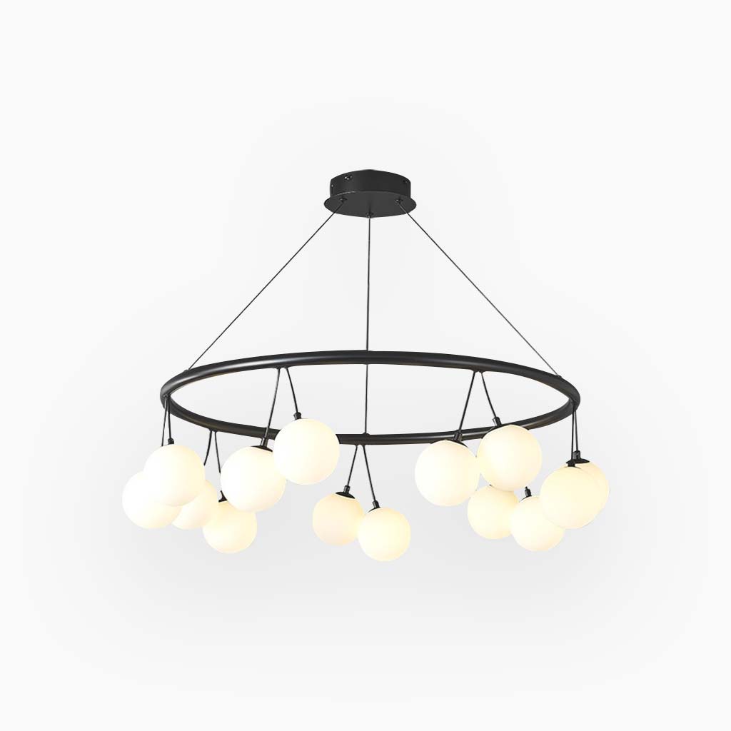 Chandelier Nordic Round Glass Ball Cherry