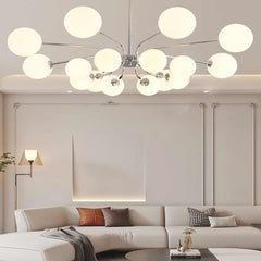 Chandelier Nordic Sputnik Glass Globe Chrome Living Room