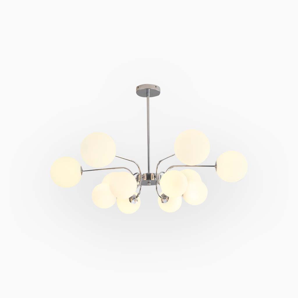 Chandelier Nordic Sputnik Glass Globe Chrome