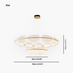 Chandelier Romantic Round Acrylic Petal Double Size