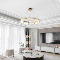 Chandelier Romantic Round Acrylic Petal Living Room