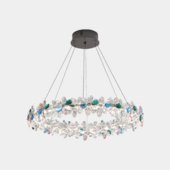 Chandelier French Round / S-Shape Colored Crystal