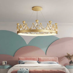 Chandelier Round Crystal Crown Children Room