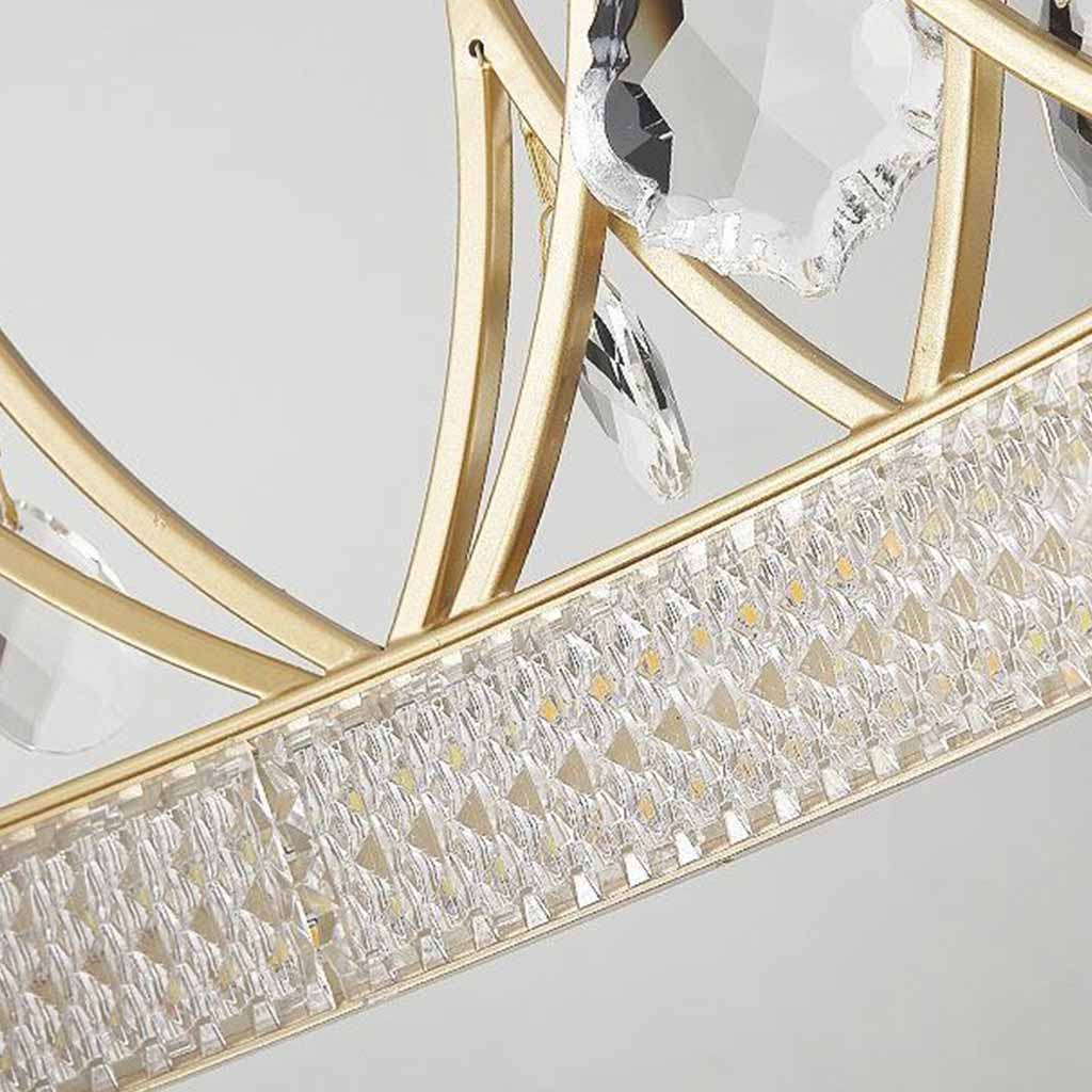 Chandelier Round Crystal Crown Detail