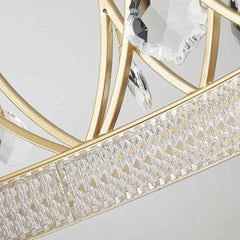 Chandelier Round Crystal Crown Detail