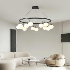 Chandelier Round Glass Ball Cherry Living Room