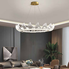 Ljuskrona Rund Lotusblomma Kronblad LED Dimbar