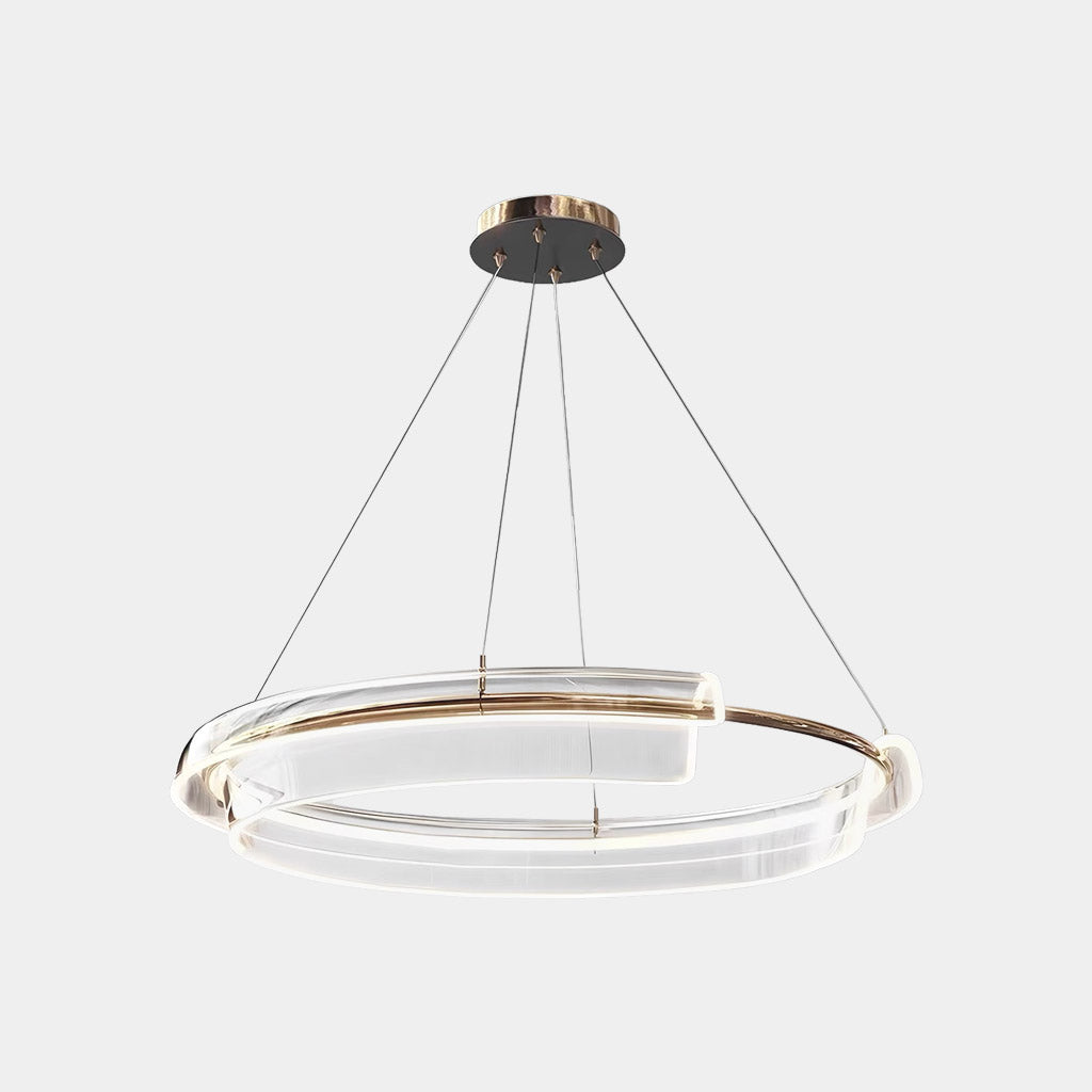 Chandelier Single Ring Circular Dimmable LED Gold