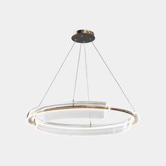 Chandelier Single Ring Circular Dimmable LED Gold