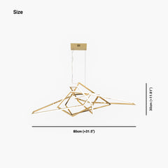 Chandelier Stainless Steel Dimmable LED Size
