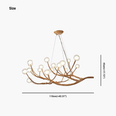Chandelier Tree Branch 16 Lights Size