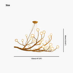 Chandelier Tree Branch 28 Lights Size