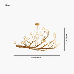 Chandelier Tree Branch 36 Lights Size