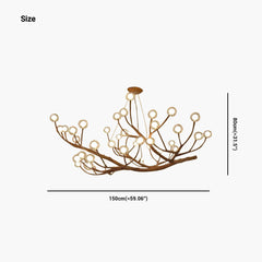 Chandelier Tree Branch 42 Lights Size
